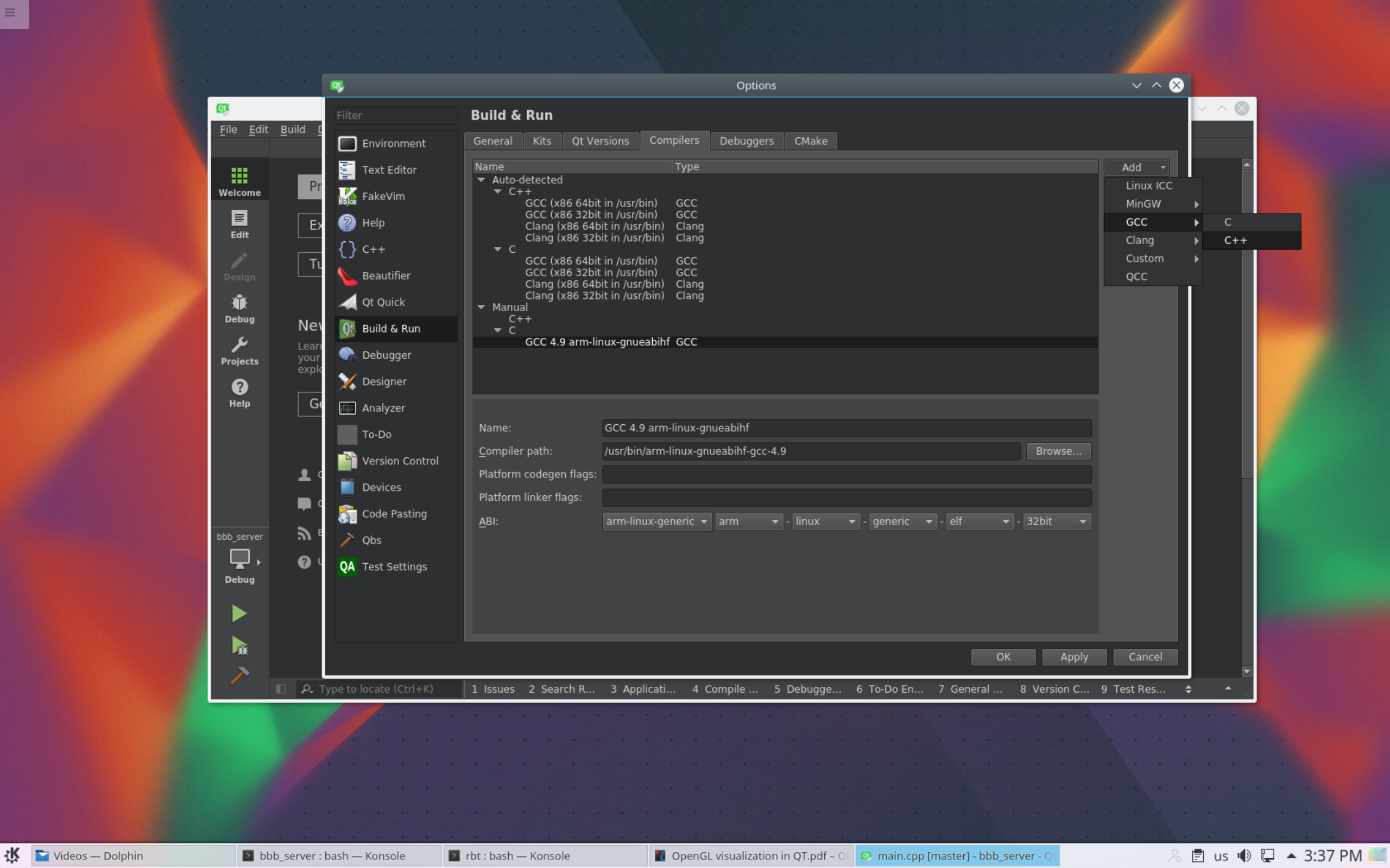 Import qt. Qt creator. Qt creator Интерфейс. Arm Linux. Qt c++.